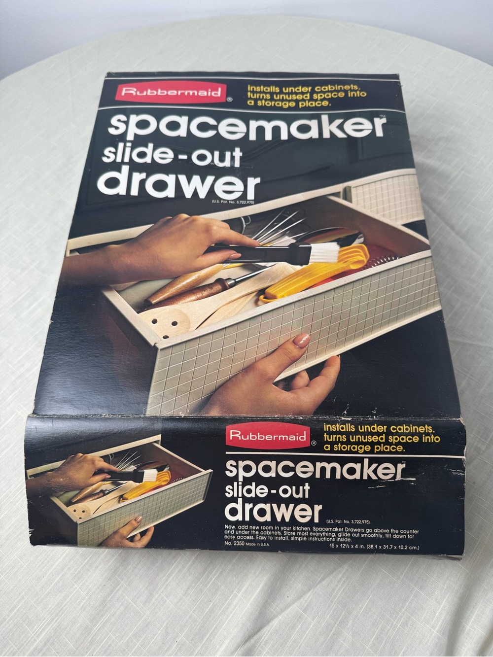 Vintage Rubbermaid Spacemaker under-cabinet Slide-out Drawer 1982 model 2350